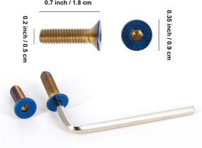 img 3 attached to AutoE 1 Set Black Taper Steering Wheel Screw Bolts For Nardi Personal OMP For Momo (Blue Flat)