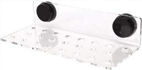 img 1 attached to 23-Hole Acrylic Coral Bracket Base Aquarium Rack Holder For Frag Plugs With Suction Cup By Zerodis
