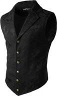 steampunk gothic waistcoat for men: vintage victorian suit vest with vatpave design logo