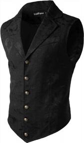img 4 attached to Steampunk Gothic Waistcoat For Men: Vintage Victorian Suit Vest With VATPAVE Design