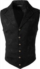 img 3 attached to Steampunk Gothic Waistcoat For Men: Vintage Victorian Suit Vest With VATPAVE Design