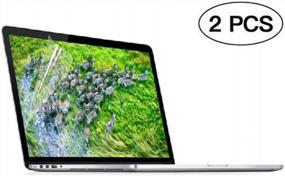 img 3 attached to Se7Enline совместим с MacBook Pro 15 дюймов, модель A1398 2012/2013/2014/2015/2016 [2 шт.] Ультрачистая прочная прозрачная защитная пленка высокой четкости (HD) Защитная пленка для ЖК-экрана