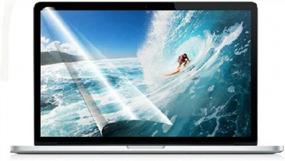 img 1 attached to Se7Enline совместим с MacBook Pro 15 дюймов, модель A1398 2012/2013/2014/2015/2016 [2 шт.] Ультрачистая прочная прозрачная защитная пленка высокой четкости (HD) Защитная пленка для ЖК-экрана