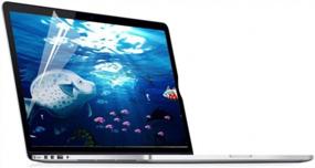 img 2 attached to Se7Enline совместим с MacBook Pro 15 дюймов, модель A1398 2012/2013/2014/2015/2016 [2 шт.] Ультрачистая прочная прозрачная защитная пленка высокой четкости (HD) Защитная пленка для ЖК-экрана