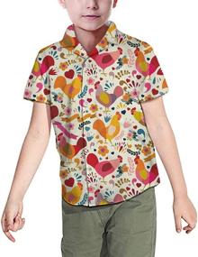 img 2 attached to WELLFLYHOM Chicken Graphic Hawaiian Blouses Boys' Clothing : Tops, Tees & Shirts