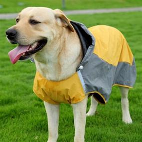 img 2 attached to 🐶 Bolbove Big Dog Hooded Raincoat Slicker Rain Poncho Waterproof Jacket (10, Orange): Ideal for Medium to Large Dogs!