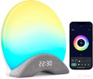 🔊 laview smart white noise machine with app control | sleep sound machine night light, 25 relaxing sounds and 8 rhythm modes | sunrise wake-up light, smart alarm clock for kids/adults | works with alexa логотип