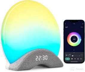 img 4 attached to 🔊 LaView Smart White Noise Machine with App Control | Sleep Sound Machine Night Light, 25 Relaxing Sounds and 8 Rhythm Modes | Sunrise Wake-Up Light, Smart Alarm Clock for Kids/Adults | Works with Alexa