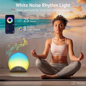 img 2 attached to 🔊 LaView Smart White Noise Machine with App Control | Sleep Sound Machine Night Light, 25 Relaxing Sounds and 8 Rhythm Modes | Sunrise Wake-Up Light, Smart Alarm Clock for Kids/Adults | Works with Alexa