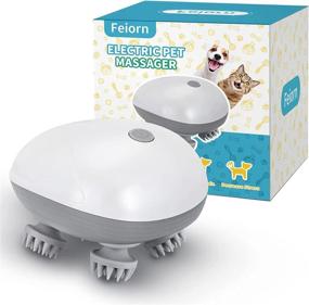 img 4 attached to Ultimate Handheld Pet Massager: Electric Massage Tool for Dogs 🐾 and Cats with 4 Heads - Relieve Stress, Tight Muscles, and Stiffness