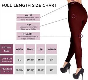img 1 attached to High Waisted Leggings For Women | SATINA Capri & Full Length Styles
