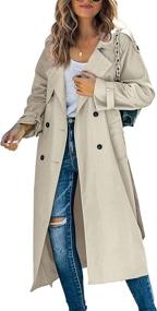 img 4 attached to Makkrom Breasted Windproof Classic Overcoat Women's Clothing - Coats, Jackets & Vests