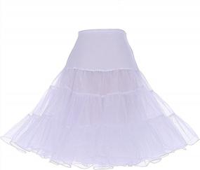 img 4 attached to Retro Glamour: DRESSTELLS Women'S Vintage Tutu Petticoat Skirt