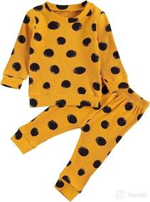 img 4 attached to Newborn Pajamas Crewneck Leggings Sleepwear Apparel & Accessories Baby Boys , Clothing