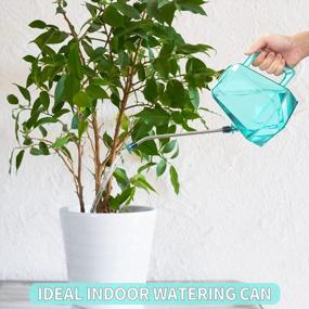 img 3 attached to 40 OZ Long Spout Watering Can For Indoor & Outdoor Plants, Squeeze Bottle Design - Blue