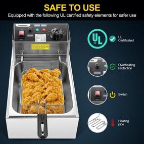 img 3 attached to 1500W 6.34QT Electric Fryer W/ Removable Basket & Lid - Ideal For French Fries, Fish, Chicken & Wings!
