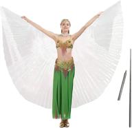 imucci 14-hued belly dance wing set with 360° isis angel wings and portable telescopic rods for adults and kids logo