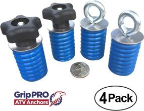 img 4 attached to GripPRO ATV Anchors: 4 Combo Knob/Eye Bolt Anchors Designed for Polaris Lock & Ride ATV Tie Down Anchor Kit, Ranger, and General UTV's