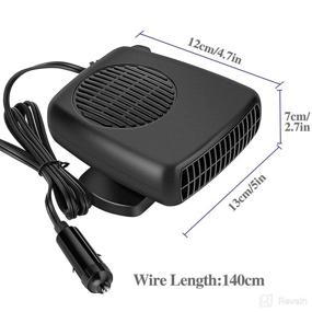 img 2 attached to 🔥 2-in-1 Portable Car Heater Defroster - Efficiently Heat and Defrost Automobile Windscreen in Winter