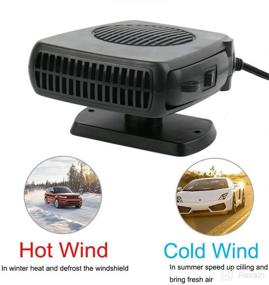 img 1 attached to 🔥 2-in-1 Portable Car Heater Defroster - Efficiently Heat and Defrost Automobile Windscreen in Winter