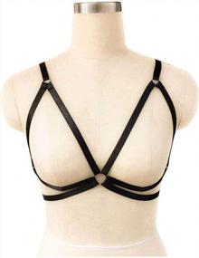 img 3 attached to Flaunt Your Style With HiSexy Halter Bra - Caged Bandeau Strappy Harness Lingerie Tops For Women