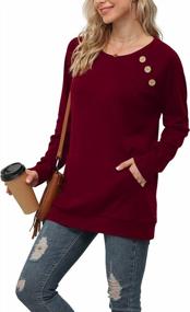 img 3 attached to Yincro Women'S Casual Long Sleeve Tunic Tops Fall Tshirt Blouses