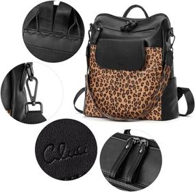 img 1 attached to CLUCI Designer Convertible Shoulder Handbag & Wallet Set - Stylish Fashion Backpacks for Women