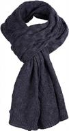stay warm in style: forbusite men's plaid knit winter scarf logo