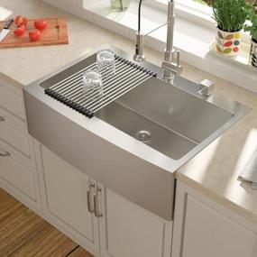 img 3 attached to Lordear 33 Inch Drop-In Farmhouse Sink: Topmount Apron Front Stainless Steel Kitchen Sink With 16-Gauge Deep Single Bowl