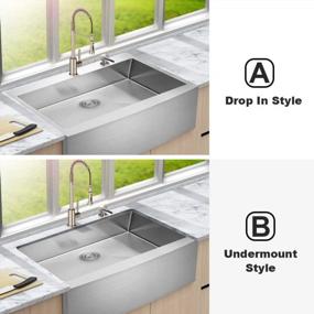 img 1 attached to Lordear 33 Inch Drop-In Farmhouse Sink: Topmount Apron Front Stainless Steel Kitchen Sink With 16-Gauge Deep Single Bowl