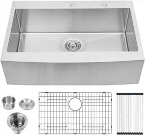 img 4 attached to Lordear 33 Inch Drop-In Farmhouse Sink: Topmount Apron Front Stainless Steel Kitchen Sink With 16-Gauge Deep Single Bowl