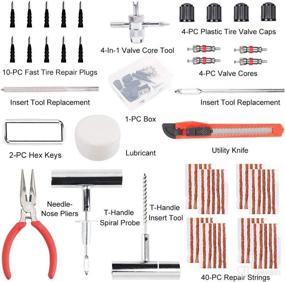 img 3 attached to 🔧 ORCISH 70-Piece Tire Repair Kit - Heavy Duty Tire Plug, Flat Tire Repair, Patch Kits, Puncture Repair - Comprehensive Set with 70pcs