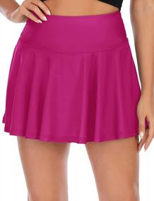 img 2 attached to Gardenwed-Tennis-Skirts-For-Womens-Плиссированные спортивные шорты для гольфа Спортивная одежда с карманами и высокой талией