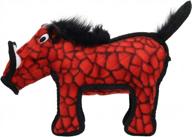 tuffy - world's tuffest soft dog toy - desert warthog - no squeakers - multiple layers. made durable, strong & tough. interactive play (tug, toss & fetch). machine washable & floats. (red) logo