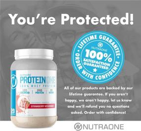 img 1 attached to 🥛 ProteinOne Low Carb Whey Protein Shake Powder - NutraOne: Effective Weight Loss and Muscle Building Solution for Men & Women (2 lbs., Cookies & Cream)