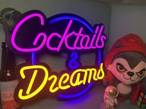 img 4 attached to LED Neon Cocktail Dreams Sign: Ideal For Beer Bars, Clubs, Bedrooms, Hotel Windows, And More - Perfect As A Gift For Weddings, Birthdays, Or Man Caves