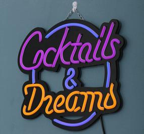 img 3 attached to LED Neon Cocktail Dreams Sign: Ideal For Beer Bars, Clubs, Bedrooms, Hotel Windows, And More - Perfect As A Gift For Weddings, Birthdays, Or Man Caves