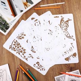 img 1 attached to 31-Piece Reusable Drawing and Painting Stencils: Ideal for DIY Journaling, Scrapbooking, and Art Projects!