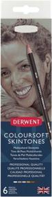 img 4 attached to Create Realistic Skin Tones With Derwent ColourSoft Skintone Pencils In A Metal Tin - 6 Count