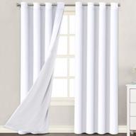 h.versailtex white blackout curtains: 84 inches long, light blocking & thermal insulated grommet 2 panels - perfect for bedroom! logo