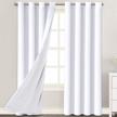 h.versailtex white blackout curtains: 84 inches long, light blocking & thermal insulated grommet 2 panels - perfect for bedroom! logo
