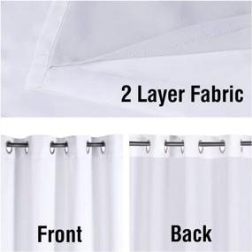 img 2 attached to H.VERSAILTEX White Blackout Curtains: 84 Inches Long, Light Blocking & Thermal Insulated Grommet 2 Panels - Perfect For Bedroom!