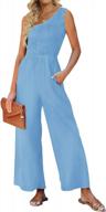 stay chic and comfy this summer with zesica women's one shoulder jumpsuit with pockets logo