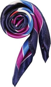 img 3 attached to 🧣 Uxcell Women's Stain Square Scarves Kerchief - Stylish Accessories for Scarves & Wraps