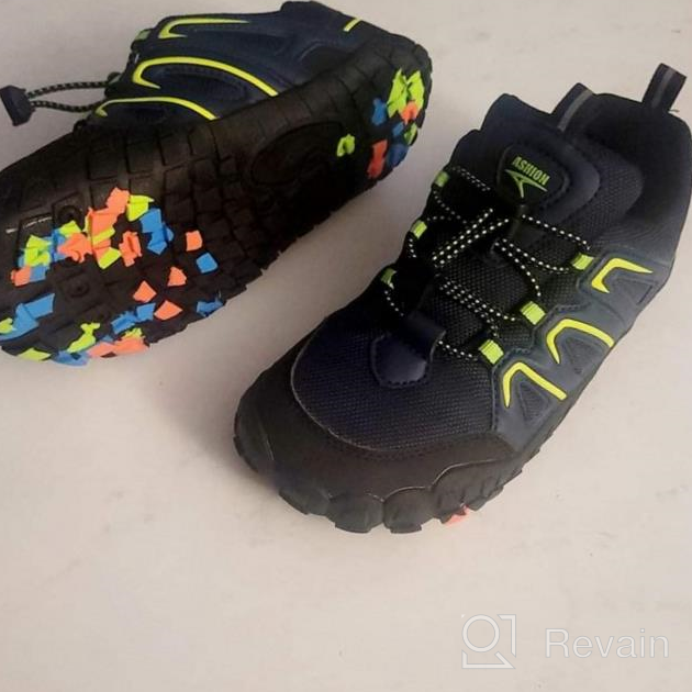 img 1 attached to ASHION Lightweight Breathable Trekking Sneakers for Boys review by Ben Jacobson