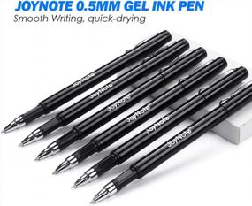 img 1 attached to Experience Effortless Writing With JoyNote Black Gel Pens, 6 Pack Of Fine Point Pens With Comfort Grip And Premium Ink For Office Use