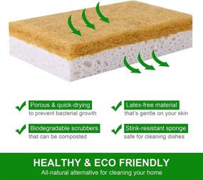 img 2 attached to Natural Sponge 12Pack Compostable Biodegradable