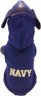 🐾 ncaa navy midshipmen polar fleece hooded dog jacket - ideal for pet comfort and team spirit! логотип