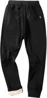 duyang men's winter sherpa fleece sweatpants: comfortable and trendy active joggers with tapered fit logo