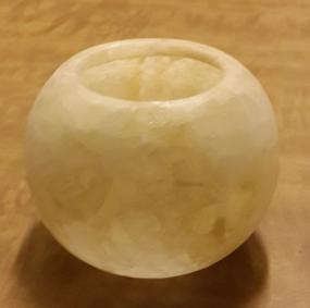 img 1 attached to 🕯️ Alabaster Tealight and Votive Candle Holder - Egyptian Inspired Decor for Home - Natural Stone with Soothing Glow